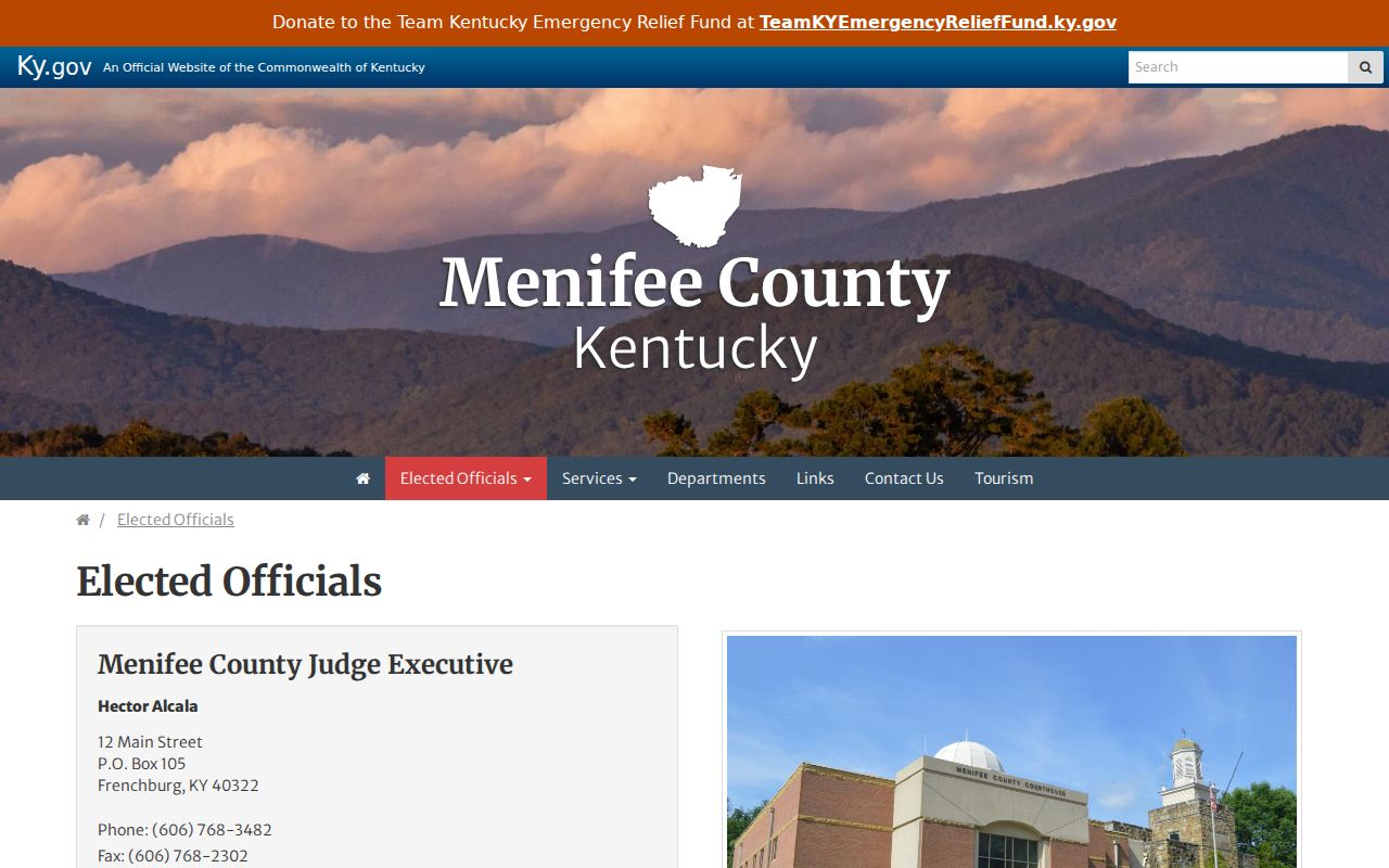 Frenchburg criminal records offices listed by Menifee County